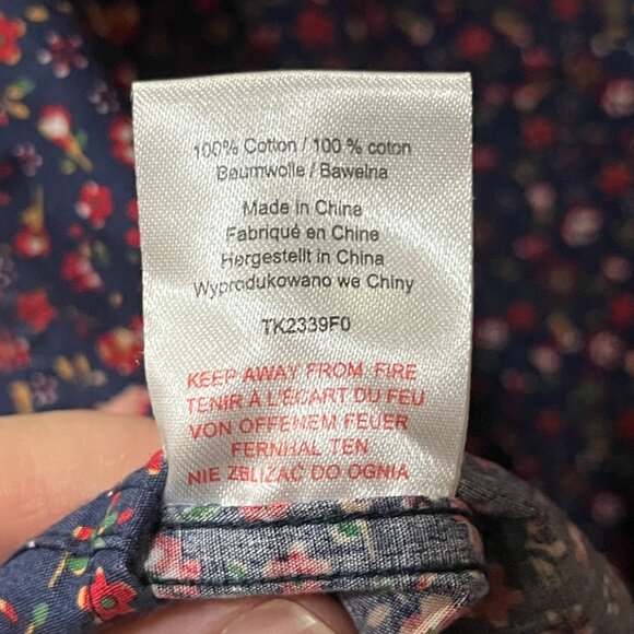 Simon Carter London Button Down Designer Dress Shirt Red Flower Christmas Medium - Picture 6 of 7